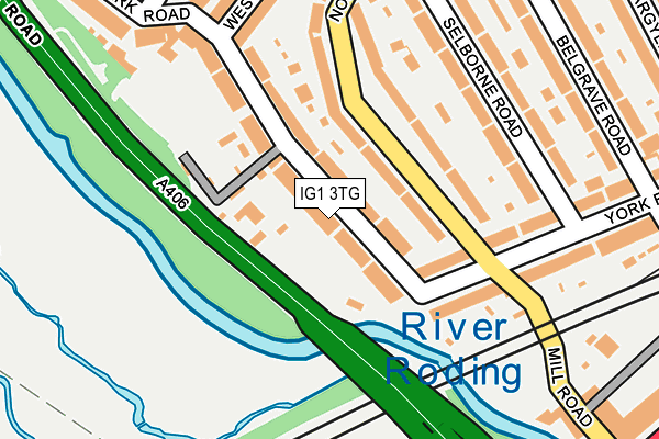 IG1 3TG map - OS OpenMap – Local (Ordnance Survey)
