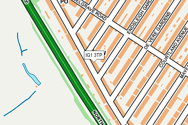 IG1 3TP map - OS OpenMap – Local (Ordnance Survey)