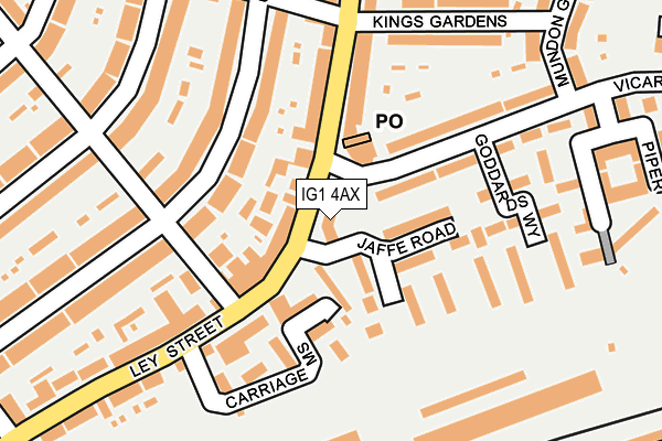 IG1 4AX map - OS OpenMap – Local (Ordnance Survey)