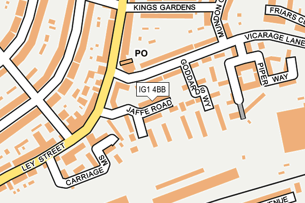 IG1 4BB map - OS OpenMap – Local (Ordnance Survey)