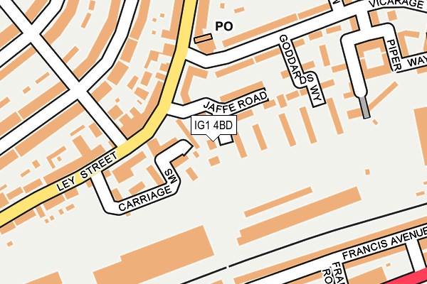 IG1 4BD map - OS OpenMap – Local (Ordnance Survey)
