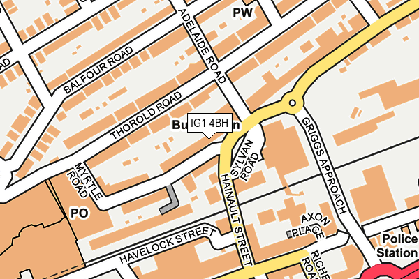 IG1 4BH map - OS OpenMap – Local (Ordnance Survey)