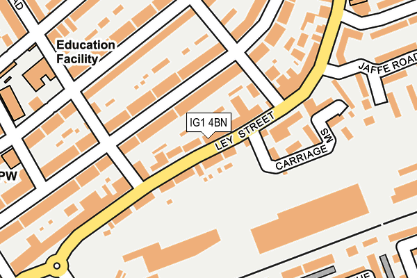 IG1 4BN map - OS OpenMap – Local (Ordnance Survey)