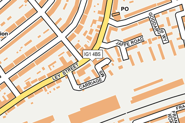 IG1 4BS map - OS OpenMap – Local (Ordnance Survey)