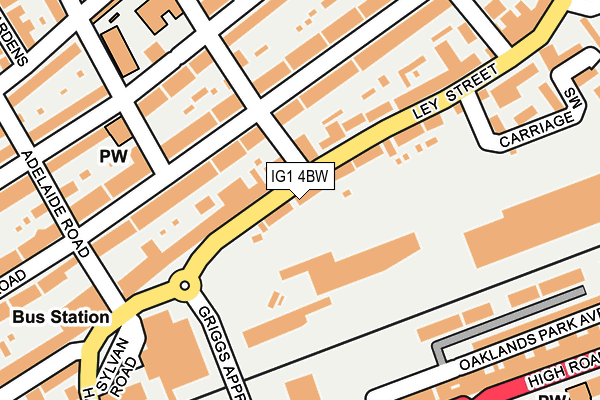 IG1 4BW map - OS OpenMap – Local (Ordnance Survey)