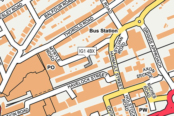 IG1 4BX map - OS OpenMap – Local (Ordnance Survey)