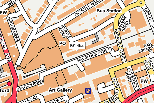 IG1 4BZ map - OS OpenMap – Local (Ordnance Survey)
