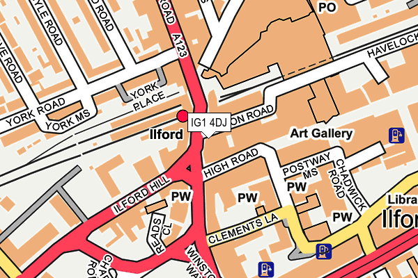 IG1 4DJ map - OS OpenMap – Local (Ordnance Survey)
