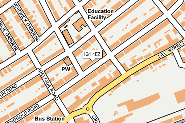 IG1 4EZ map - OS OpenMap – Local (Ordnance Survey)