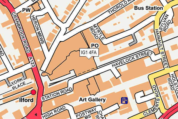 IG1 4FA map - OS OpenMap – Local (Ordnance Survey)