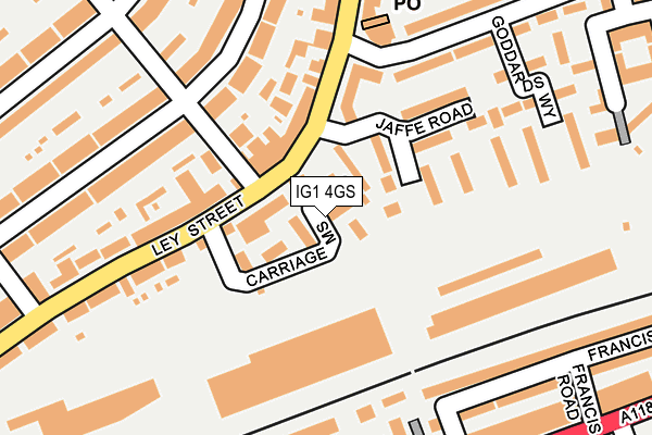 IG1 4GS map - OS OpenMap – Local (Ordnance Survey)