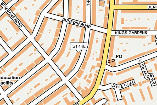 IG1 4HE map - OS OpenMap – Local (Ordnance Survey)