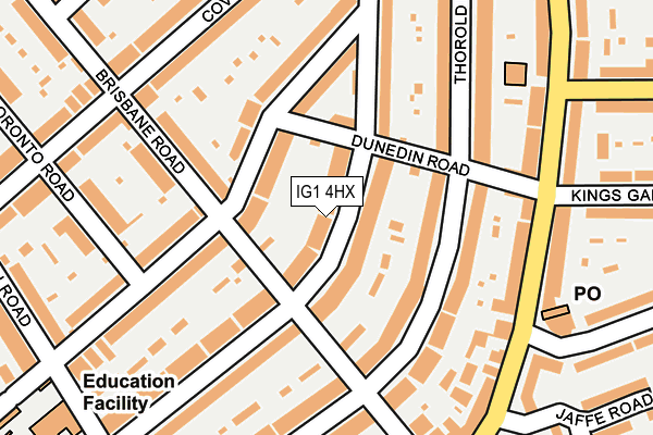 IG1 4HX map - OS OpenMap – Local (Ordnance Survey)