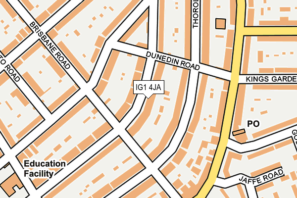 IG1 4JA map - OS OpenMap – Local (Ordnance Survey)