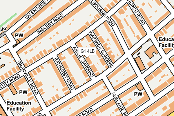 IG1 4LB map - OS OpenMap – Local (Ordnance Survey)