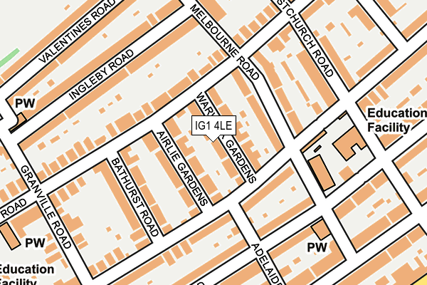 IG1 4LE map - OS OpenMap – Local (Ordnance Survey)