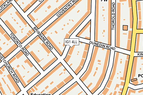 IG1 4LL map - OS OpenMap – Local (Ordnance Survey)