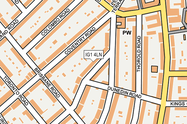 IG1 4LN map - OS OpenMap – Local (Ordnance Survey)