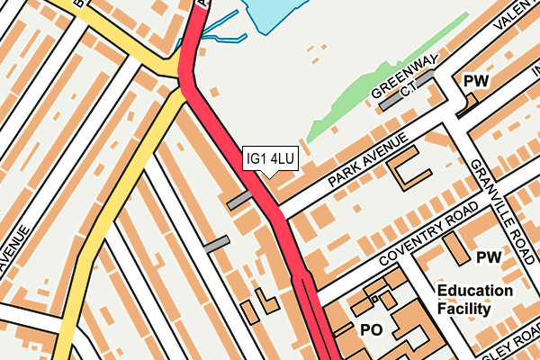 IG1 4LU map - OS OpenMap – Local (Ordnance Survey)