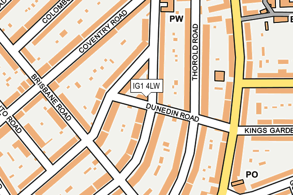 IG1 4LW map - OS OpenMap – Local (Ordnance Survey)