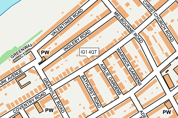 IG1 4QT map - OS OpenMap – Local (Ordnance Survey)