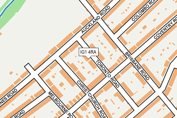 IG1 4RA map - OS OpenMap – Local (Ordnance Survey)