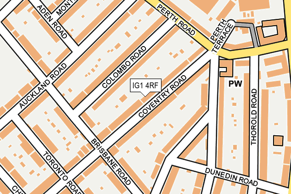 IG1 4RF map - OS OpenMap – Local (Ordnance Survey)