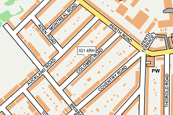 IG1 4RH map - OS OpenMap – Local (Ordnance Survey)