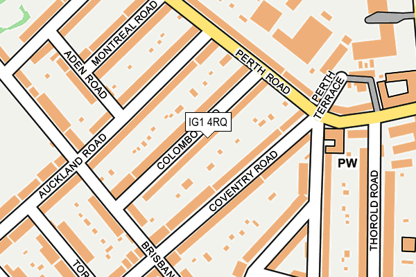 IG1 4RQ map - OS OpenMap – Local (Ordnance Survey)
