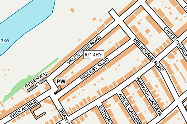 IG1 4RY map - OS OpenMap – Local (Ordnance Survey)