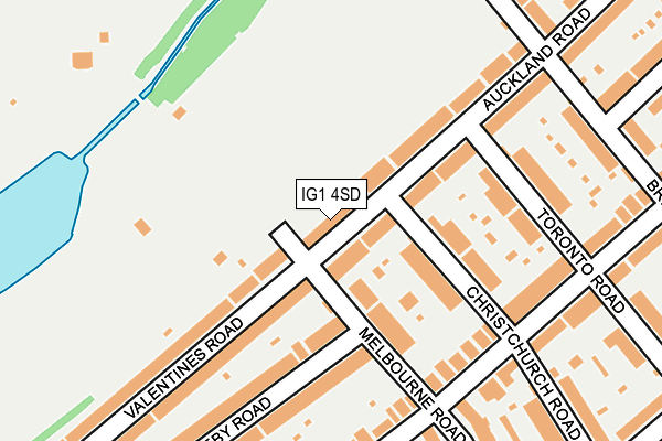 IG1 4SD map - OS OpenMap – Local (Ordnance Survey)