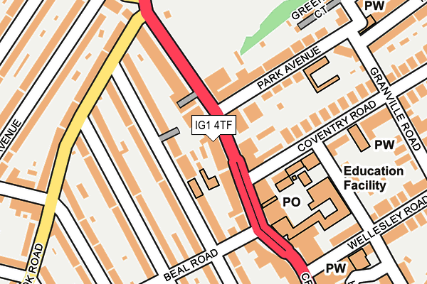 IG1 4TF map - OS OpenMap – Local (Ordnance Survey)