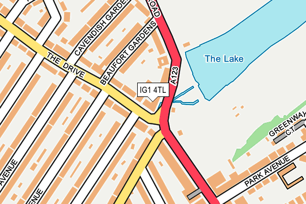 IG1 4TL map - OS OpenMap – Local (Ordnance Survey)
