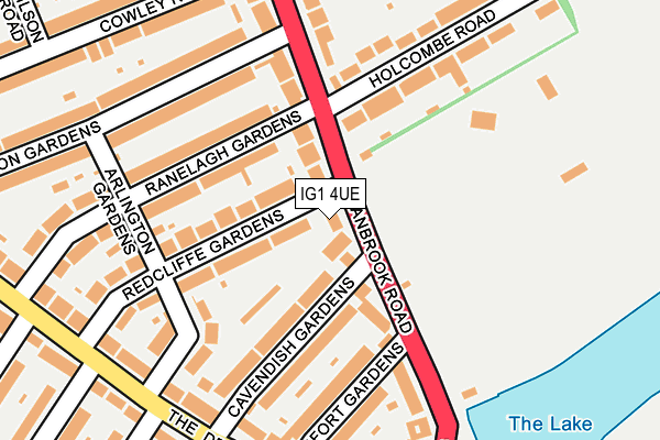 IG1 4UE map - OS OpenMap – Local (Ordnance Survey)