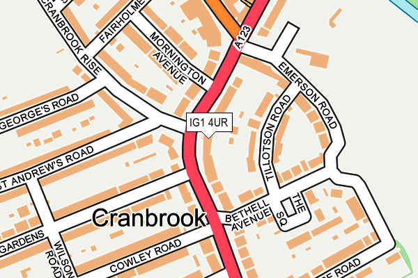 IG1 4UR map - OS OpenMap – Local (Ordnance Survey)