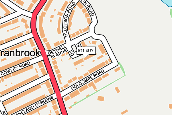 IG1 4UY map - OS OpenMap – Local (Ordnance Survey)