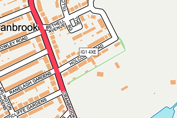 IG1 4XE map - OS OpenMap – Local (Ordnance Survey)