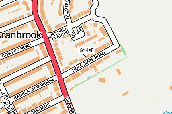 IG1 4XF map - OS OpenMap – Local (Ordnance Survey)