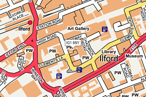 IG1 8NY map - OS OpenMap – Local (Ordnance Survey)