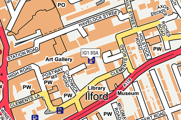 IG1 8SA map - OS OpenMap – Local (Ordnance Survey)