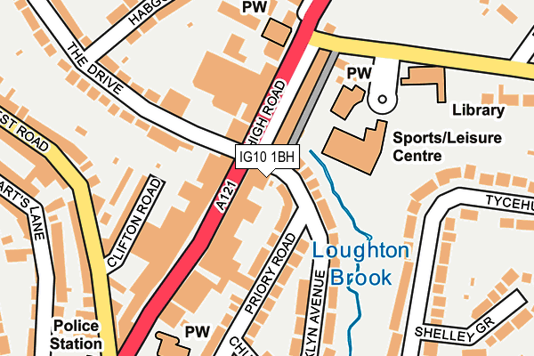 IG10 1BH map - OS OpenMap – Local (Ordnance Survey)