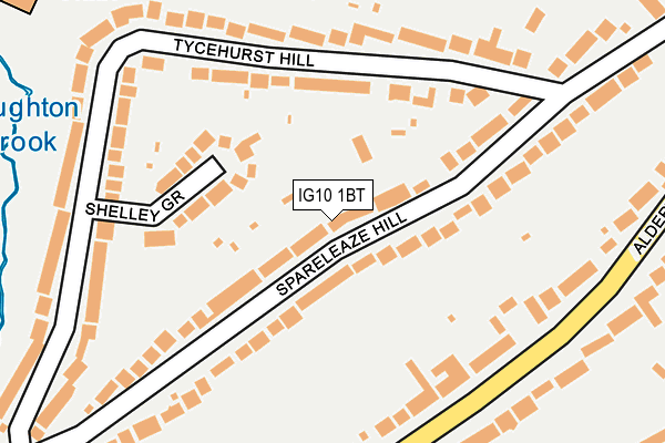 IG10 1BT map - OS OpenMap – Local (Ordnance Survey)