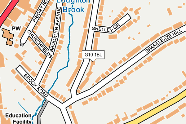 IG10 1BU map - OS OpenMap – Local (Ordnance Survey)