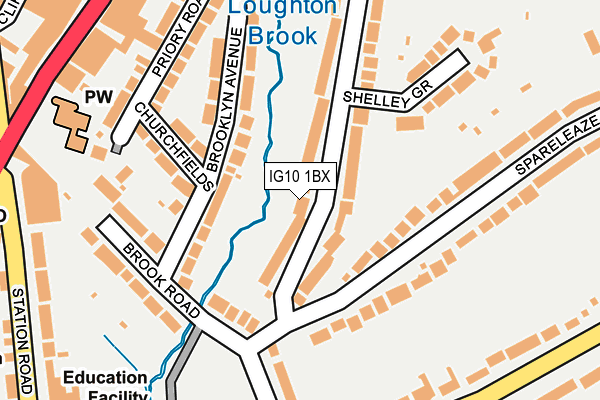 IG10 1BX map - OS OpenMap – Local (Ordnance Survey)