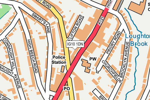 IG10 1DN map - OS OpenMap – Local (Ordnance Survey)