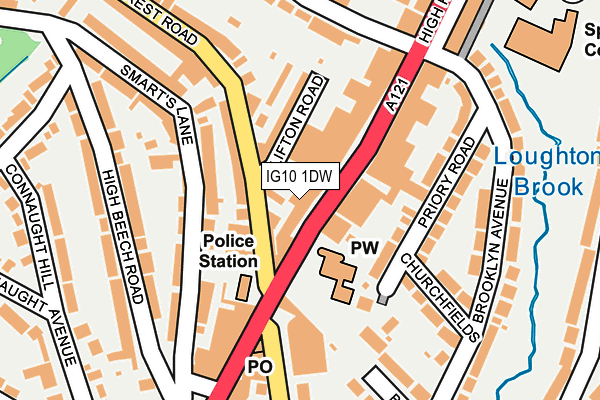 IG10 1DW map - OS OpenMap – Local (Ordnance Survey)