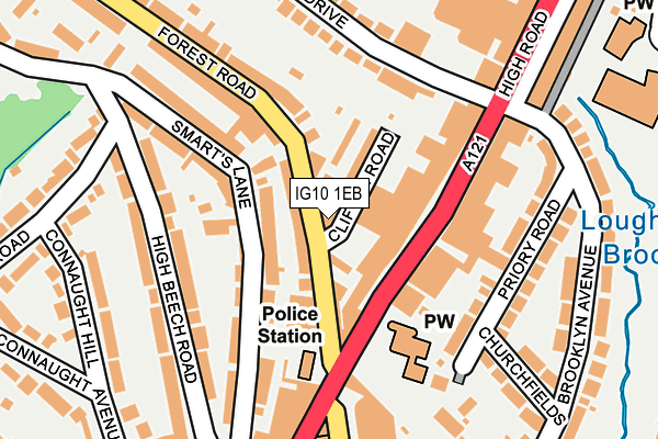 IG10 1EB map - OS OpenMap – Local (Ordnance Survey)