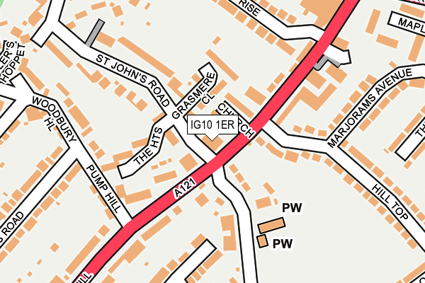 IG10 1ER map - OS OpenMap – Local (Ordnance Survey)
