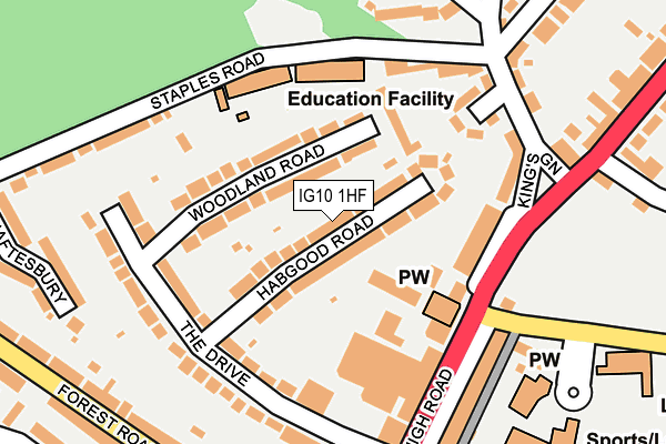 Map of HDS SCHOOL OF MOTORING LIMITED at local scale