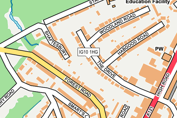 IG10 1HG map - OS OpenMap – Local (Ordnance Survey)